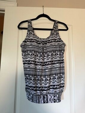 BIKINX Tankini size Large black and white